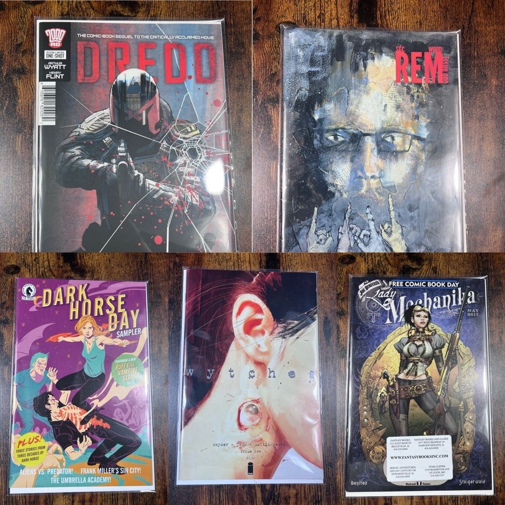 Lot Of 5 Random Comic Books Some Free Comic Judge‎ Dredd